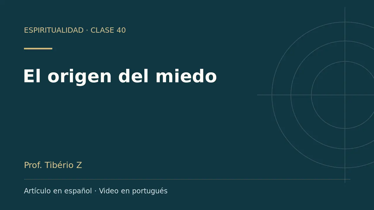 Clase 40: El origen del miedo. Artículo en español y video en portugués.